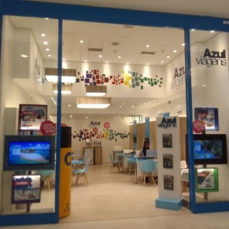 Logo da loja azul viagens